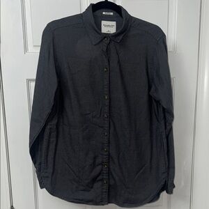 Abercrombie & Fitch Boyfriend Grey Button-Down Shirt